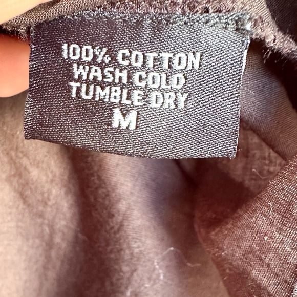 Kuhl Y2K Gorpcore Womens Brown Cotton Embroidered Scoop Neck Top Size Medium - Picture 3 of 4